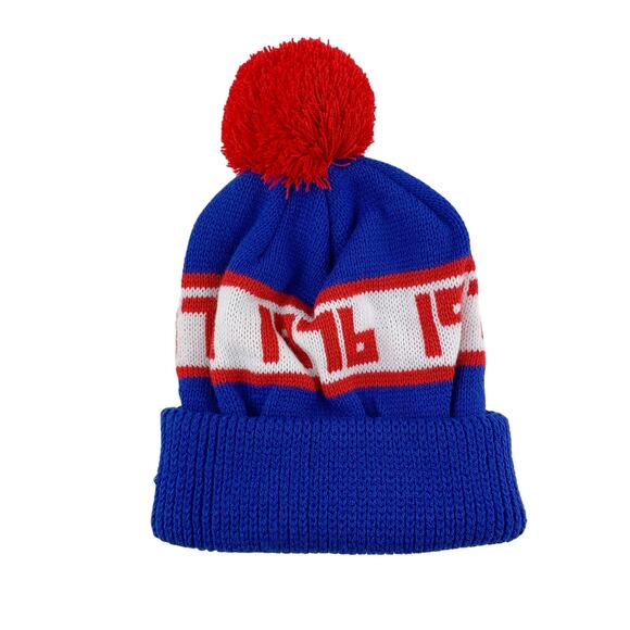 Red Bull 1976 Games Blue Beanie Pom Pom Knit Hat Blue Adults - Picture 6 of 6